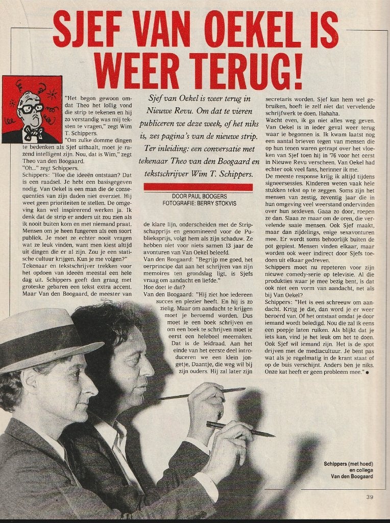 Sjef van Oekel is weer terug! Wim Schippers Theo vd Boogaard, Verzamelen, Tijdschriften, Kranten en Knipsels, Ophalen of Verzenden