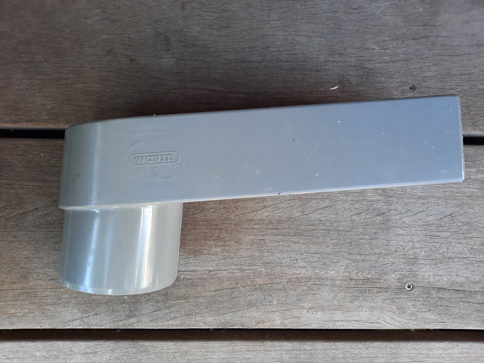 PVC Afvoer T-stuk voor Dakgoot - Grijs, Ophalen, Afvoer, Pvc, Nieuw
