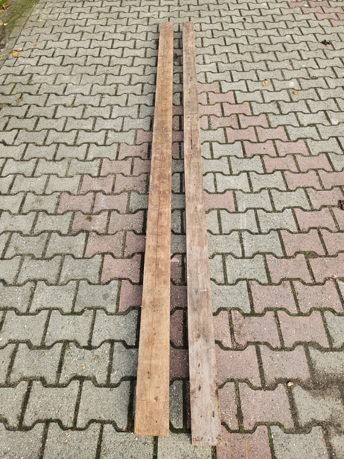 Dikke hardhouten balken palen 10x10 en 10x12 fijnbezaagd, Ophalen, Gebruikt, Palen, Hardhout