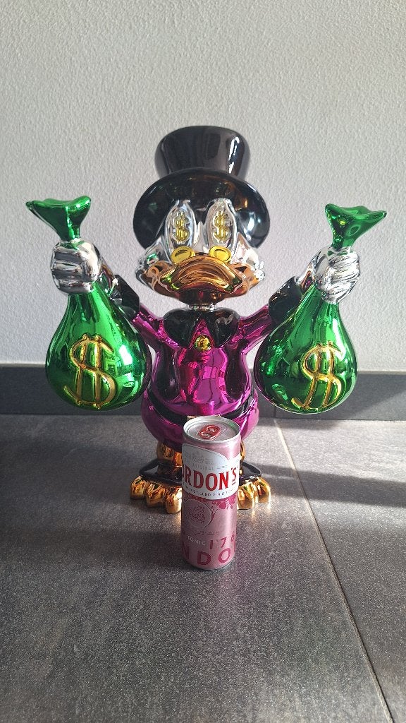 Mc Duck Scrooge beeld dinsney McDuck Dagobert Duck NIEUW!, Beeldje of Figuurtje, ., Nieuw, Ophalen of Verzenden