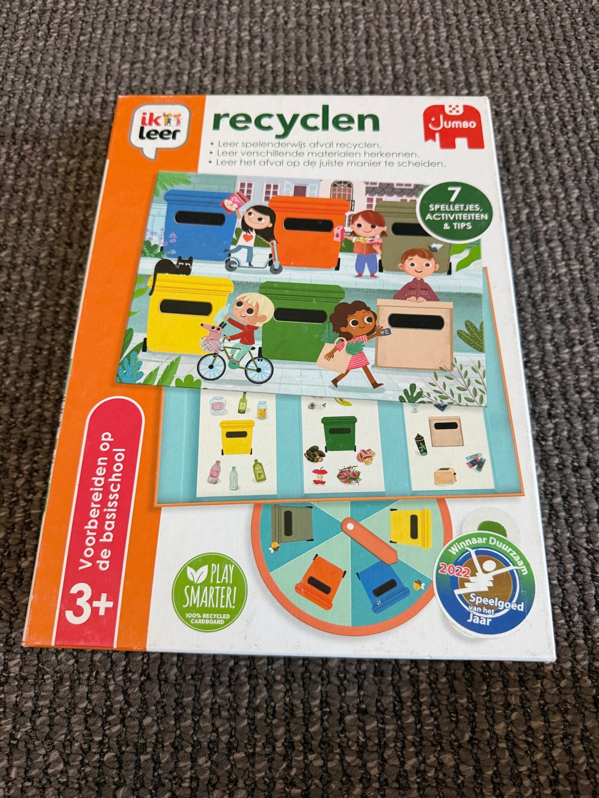 Ik leer recyclen - Jumbo educatief spel, Een of twee spelers, Ophalen of Verzenden, Zo goed als nieuw