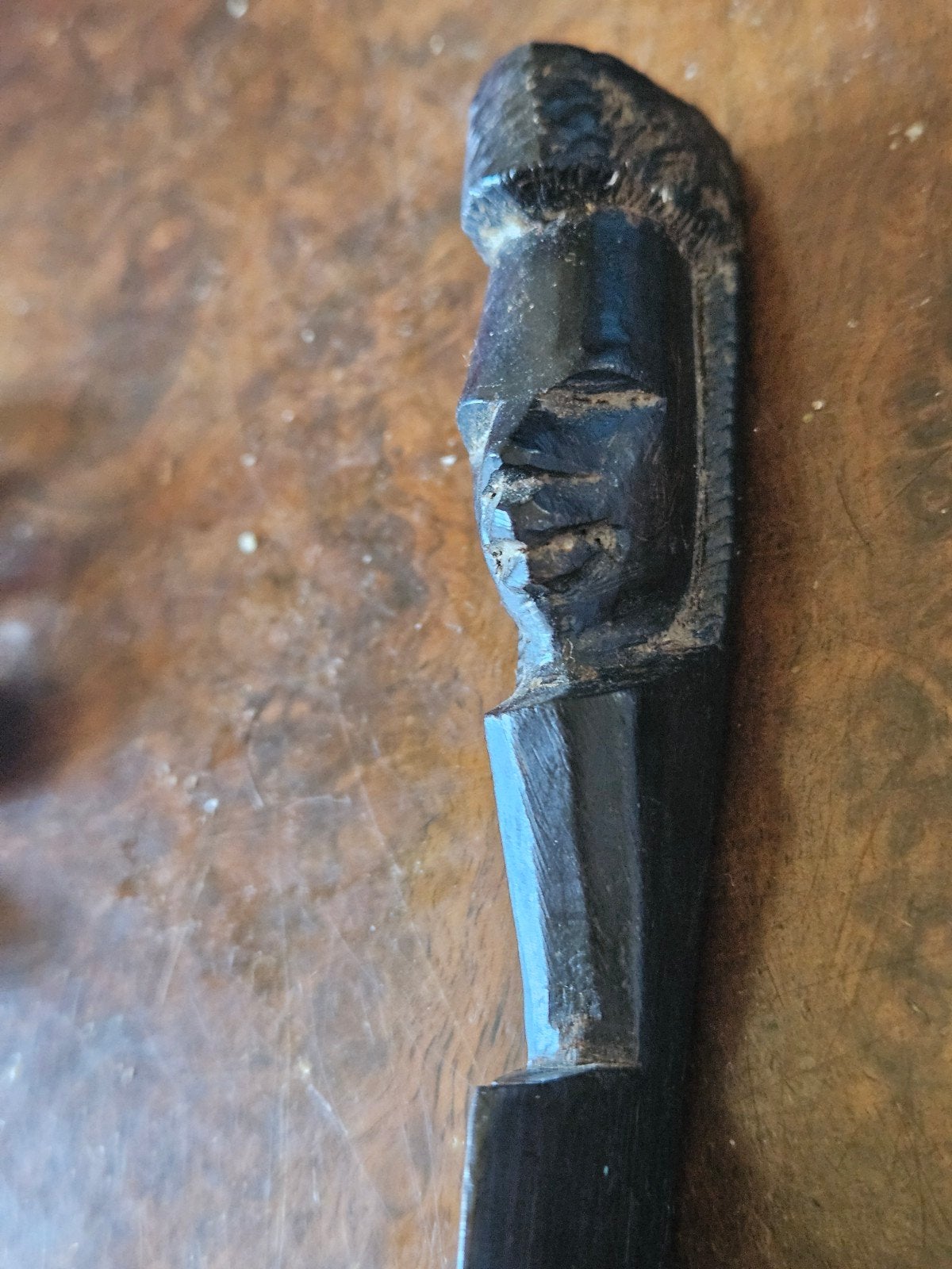 Vintage Handgemaakte Afrikaanse Briefopener - Authentiek, Antiek en Kunst, Hout, Gesneden, Afrika, Overige typen