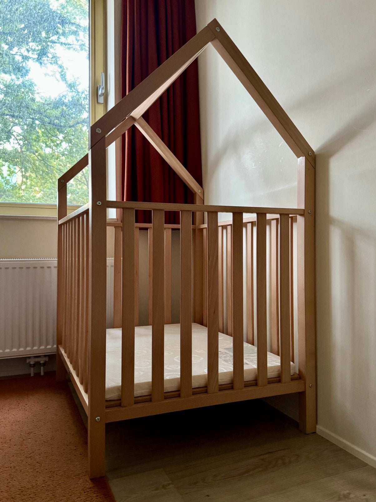 Bopita Home box / babybox + Puck matras – z.g.a.n., Kinderen en Baby's, Boxen, Ophalen, Zo goed als nieuw, Rechthoekig, In hoogte verstelbaar