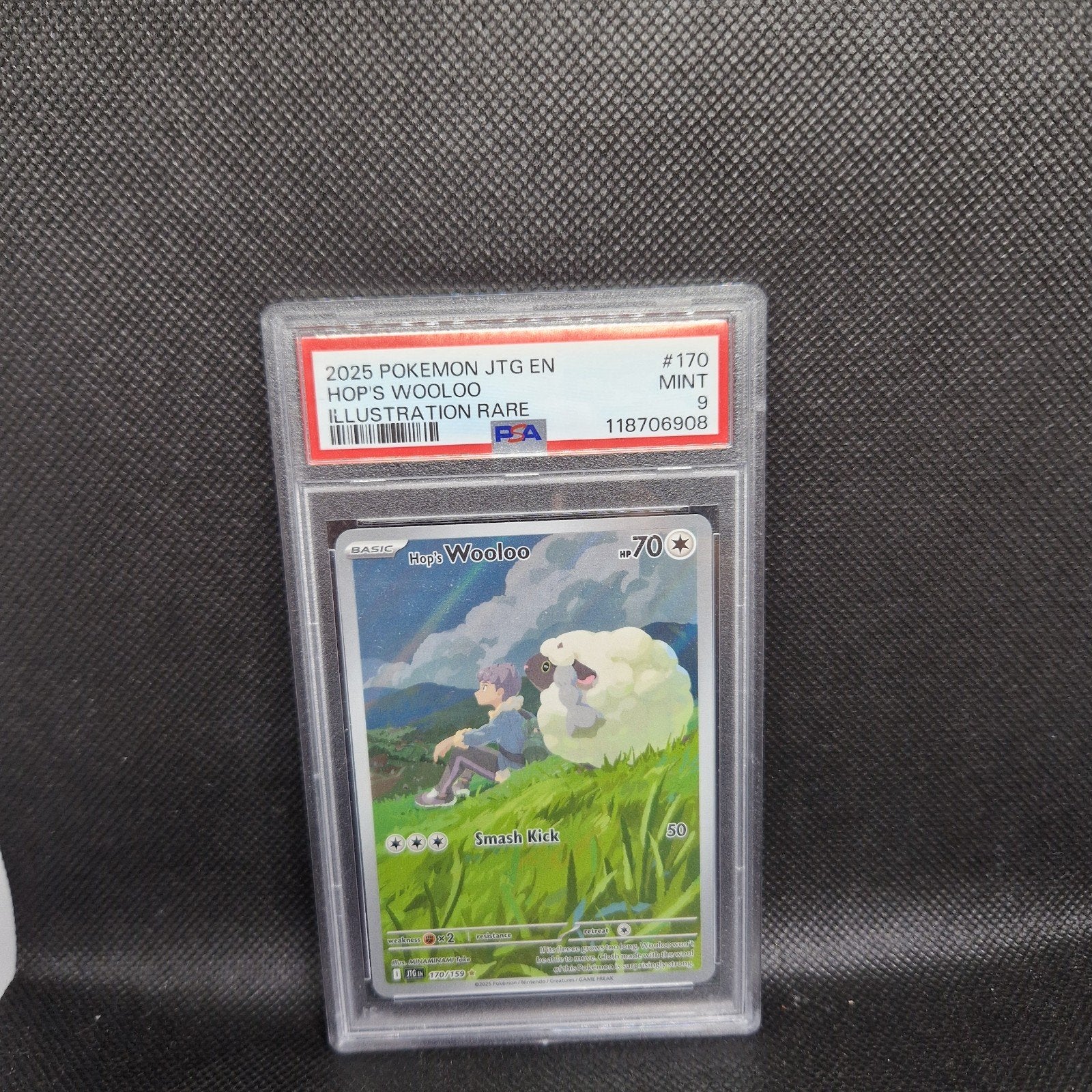 Hop's Wooloo Illustration Rare JTG EN PSA 9, Ophalen of Verzenden, Zo goed als nieuw