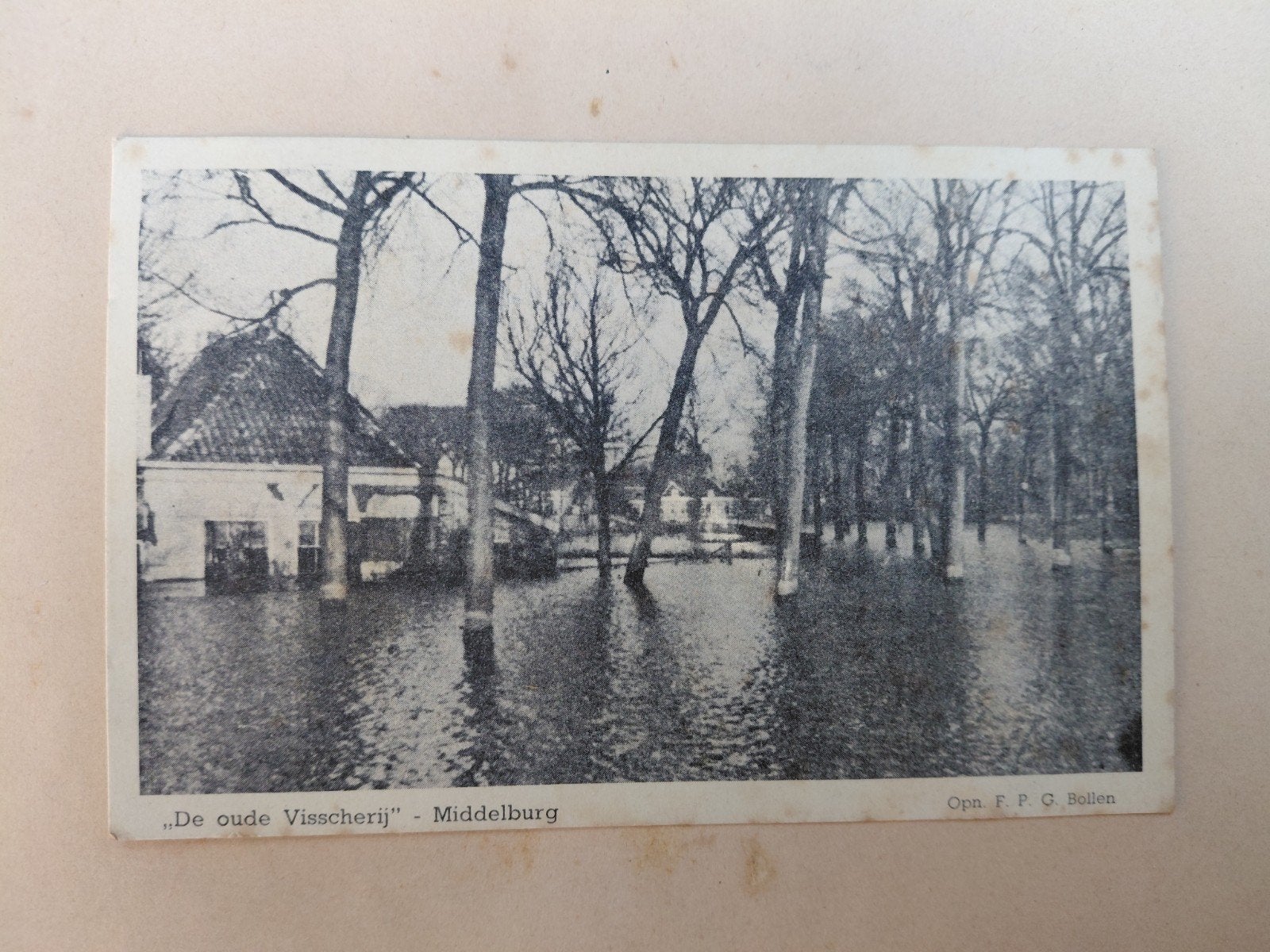 Hele oude Ansichtkaart. De oude Visserij Middelburg Oct.47, Ophalen of Verzenden, Voor 1920, Zeeland