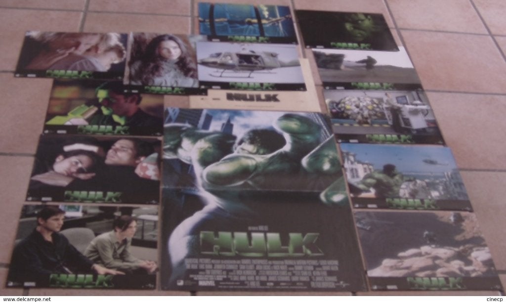 HULK   Franse      lobbycard set., Verzamelen, Verzenden, Gebruikt, A4 of kleiner, Film en Tv