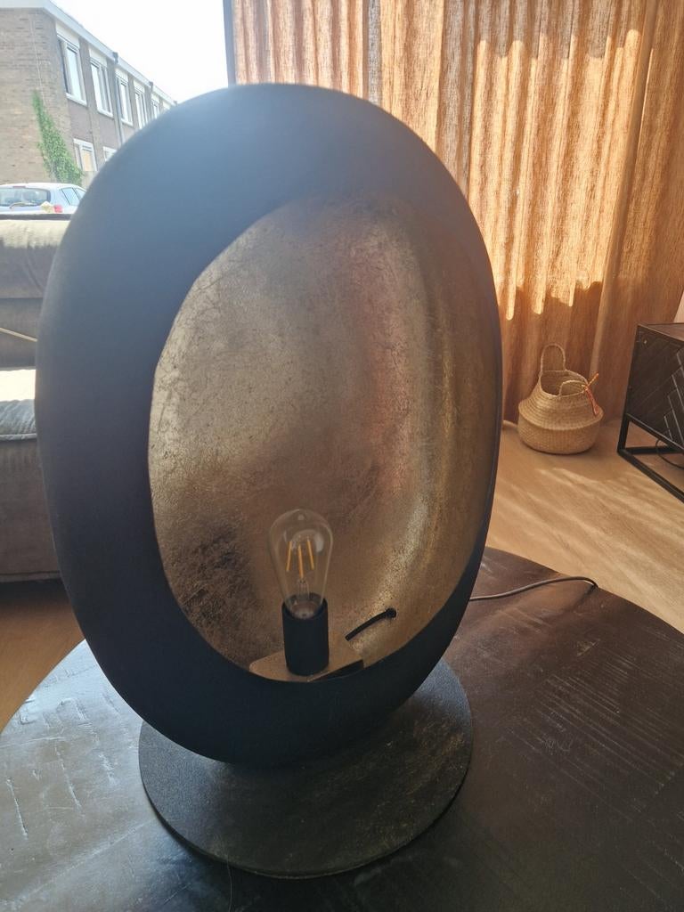 Moderne eivormige lamp met goudkleurige folie - 50 cm, Ophalen