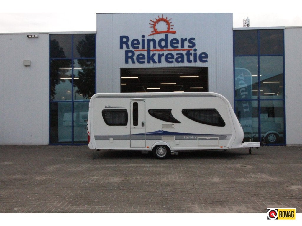 Hobby La Vita Bionda 495 UL Mover, Voortent, Fietsenr, Caravans en Kamperen, Caravans, Schokbreker, Rondzit, Hobby, Overige typen