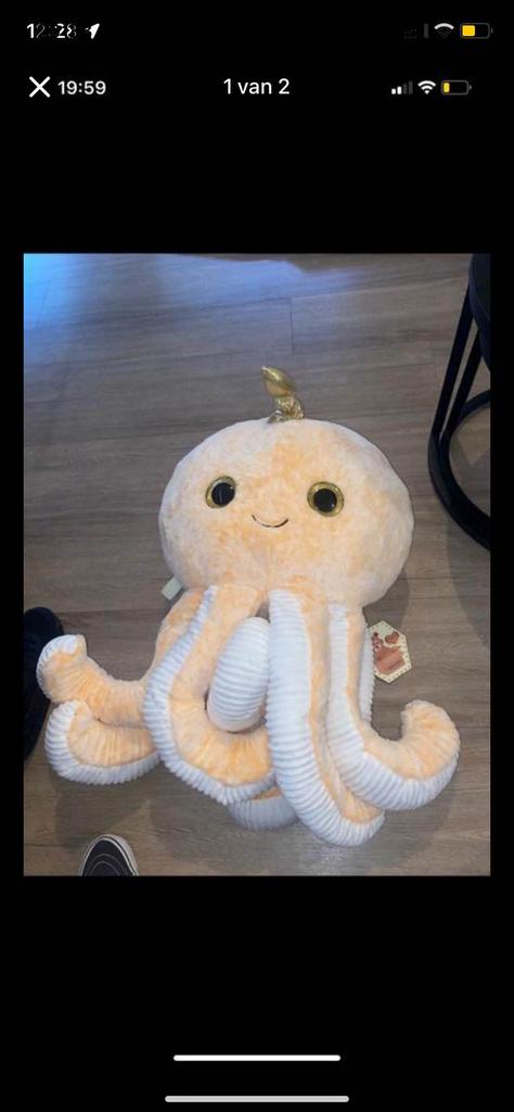 Grote Knuffel octopus, Kinderen en Baby's, Speelgoed | Knuffels en Pluche, Ophalen of Verzenden, Zo goed als nieuw, Overige typen