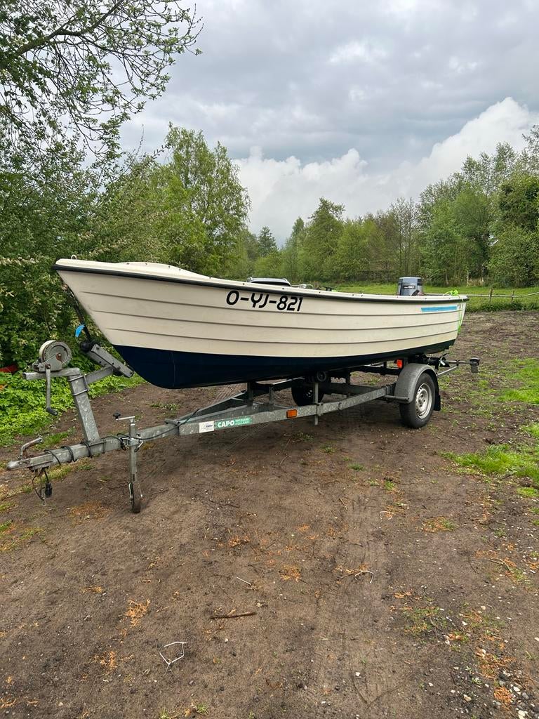 Pc465 met 60pk Yamaha met powertrim!’ Complete set!, Watersport en Boten, 10 tot 30 pk, Gebruikt, Ophalen of Verzenden, Tot 6 meter