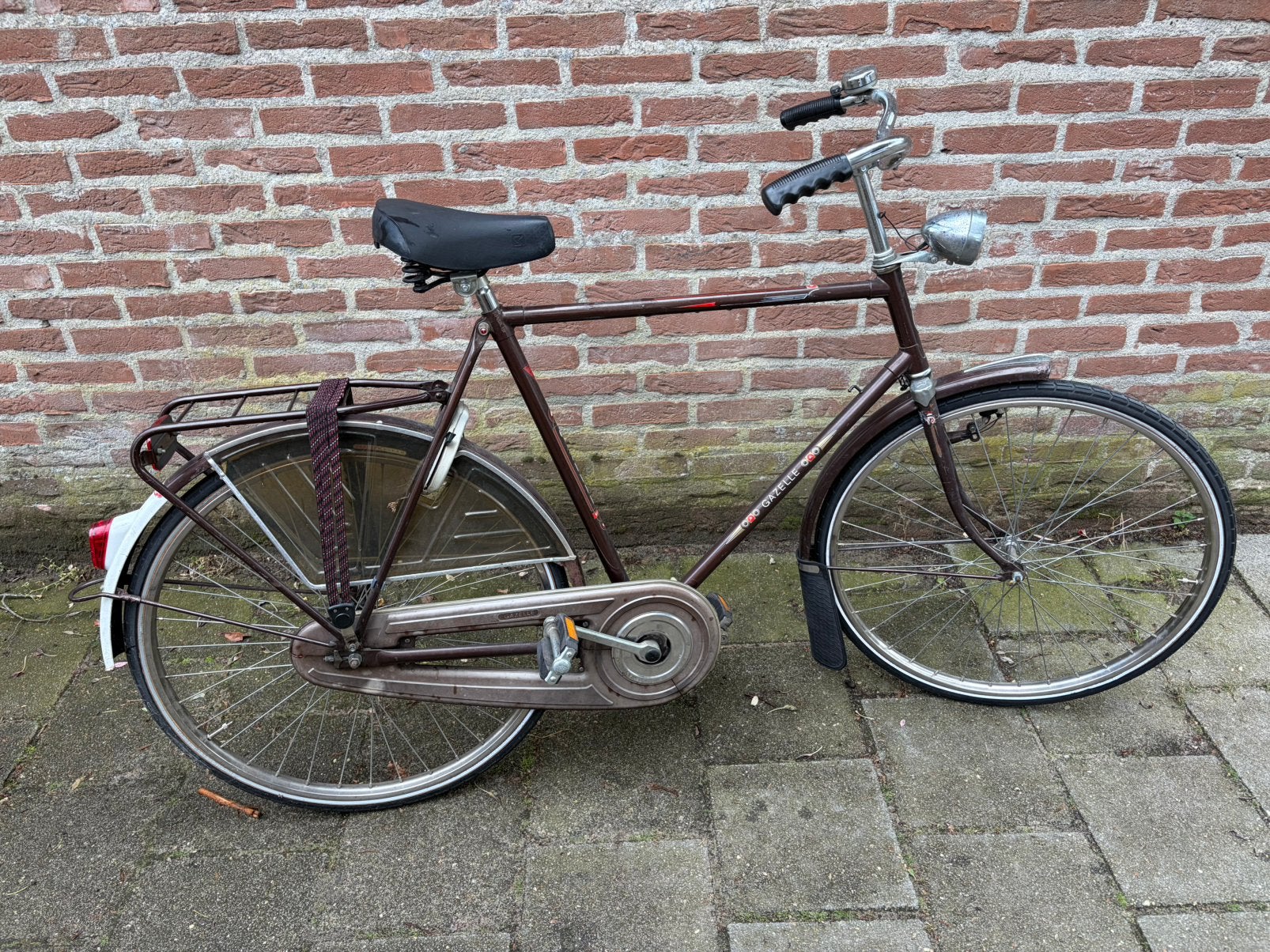 Gazelle herenfiets 26 inch framemaat 59 cm met terugtraprem, Ophalen, Terugtraprem, Gebruikt, 57 tot 61 cm