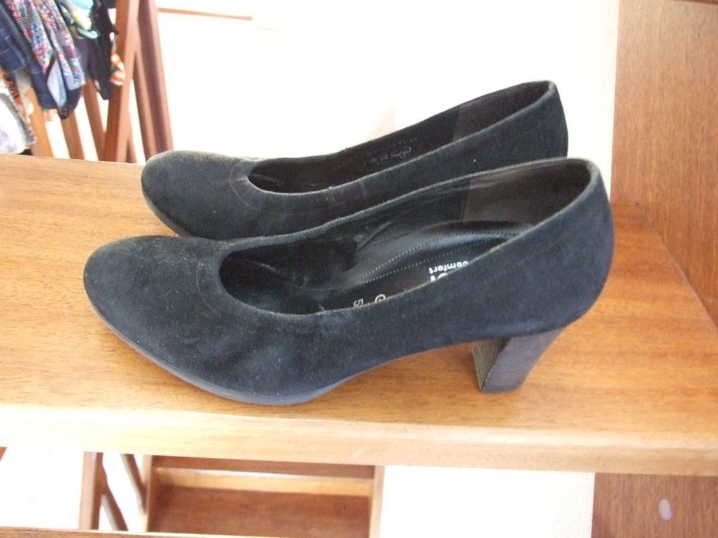 Gabor zeer nette zwarte suede pumps 5,5 38 1/2, Pumps, Zwart, Gabor, Ophalen of Verzenden