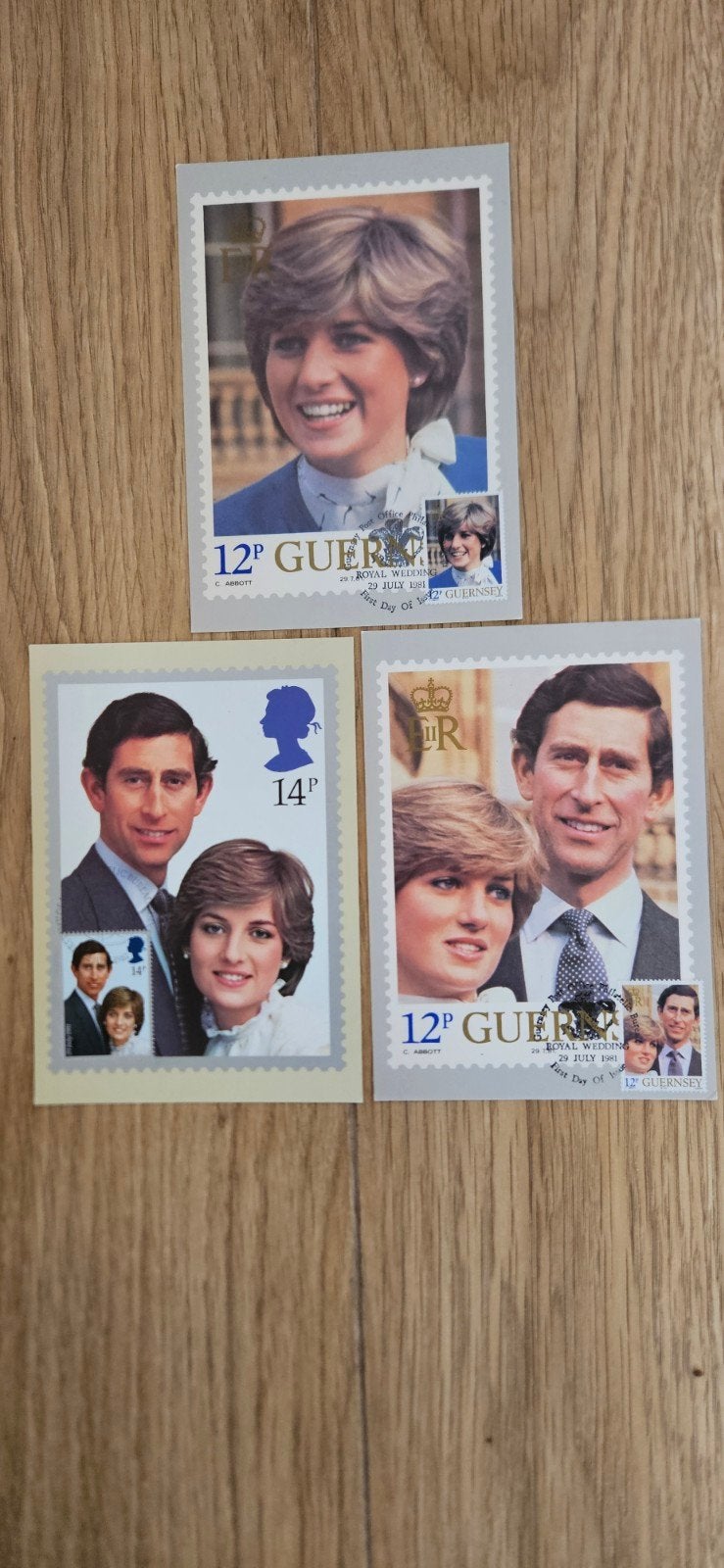 Charles en Diana huwelijk 1981, Verzamelen, Verzenden, Zo goed als nieuw, Buitenland, Kaart, Foto of Prent