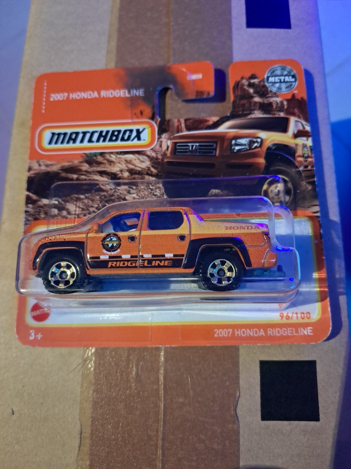 Matchbox Honda Ridgeline oranje nieuw in verpakking, Ophalen of Verzenden, Nieuw, Auto