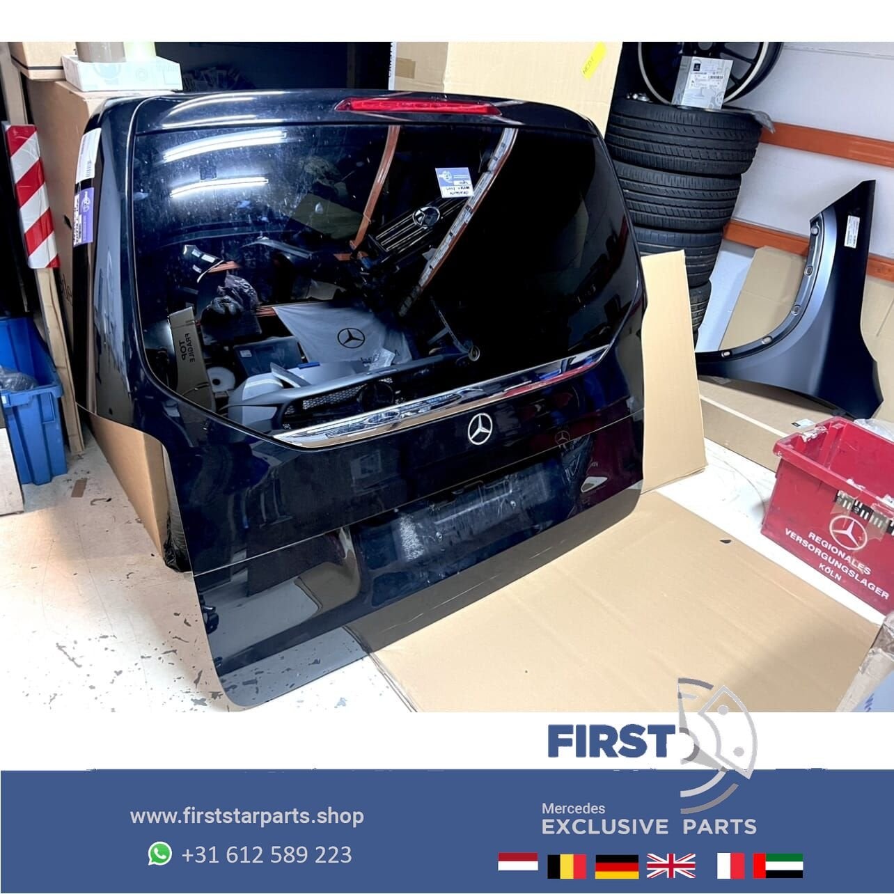 W447 V KLASSE ACHTERKLEP VIP EDITION ZWART COMPLEET MET RUIT, Gebruikt, Ophalen of Verzenden, Achter, -