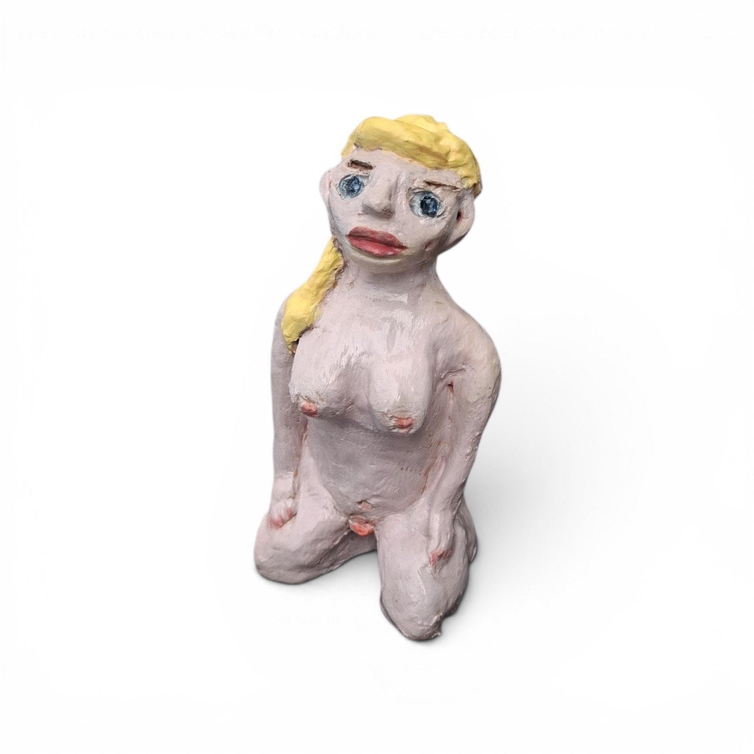 Art Deco sculptuur van een vrouw, Antiek en Kunst, Kunst | Beelden en Houtsnijwerken, Minder dan 20 cm, Art deco, Gips, Ophalen of Verzenden