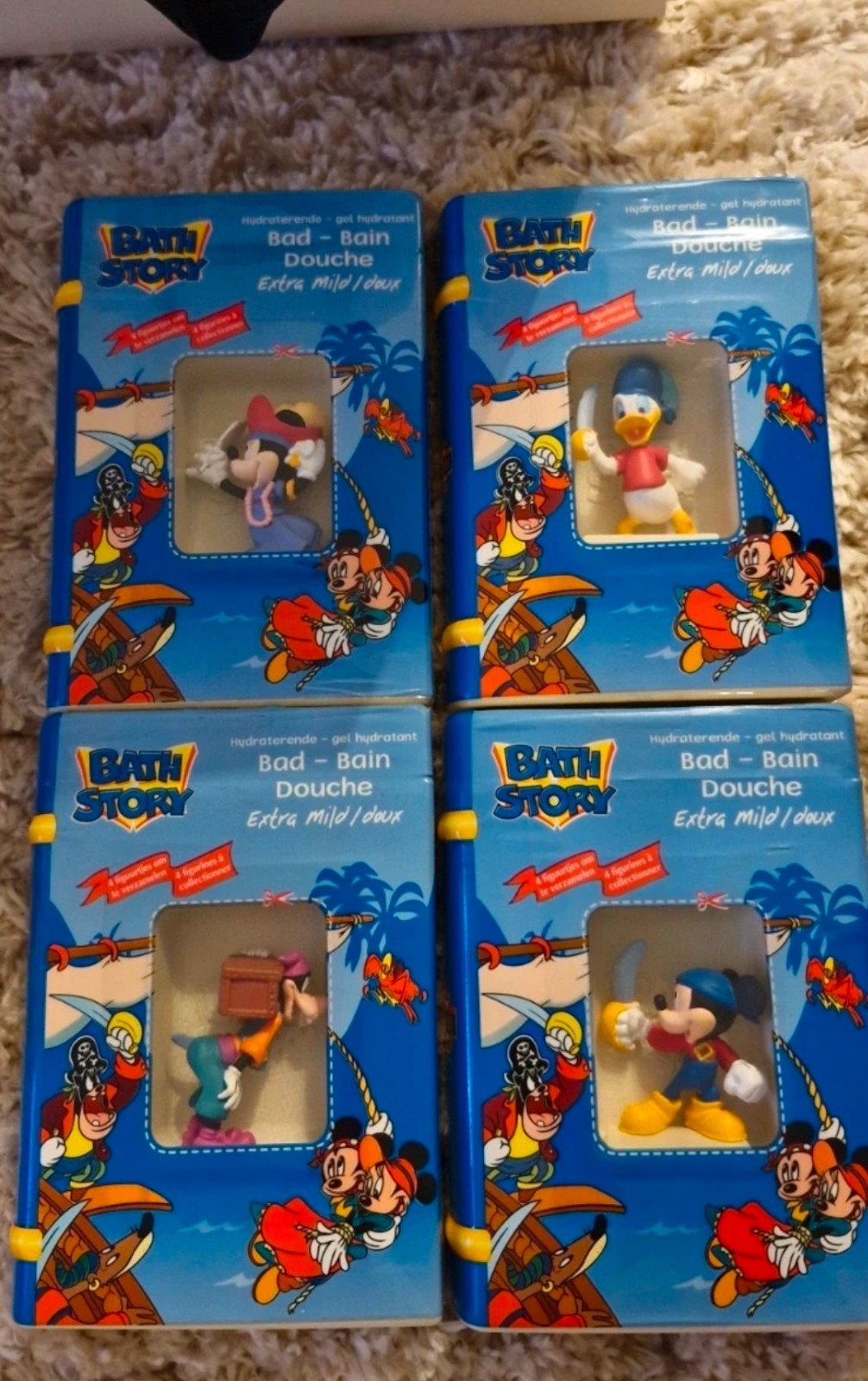 Vintage Disney Bath Story Douchegel met Piraten Poppetje, Ophalen of Verzenden, Nieuw, Jongen of Meisje