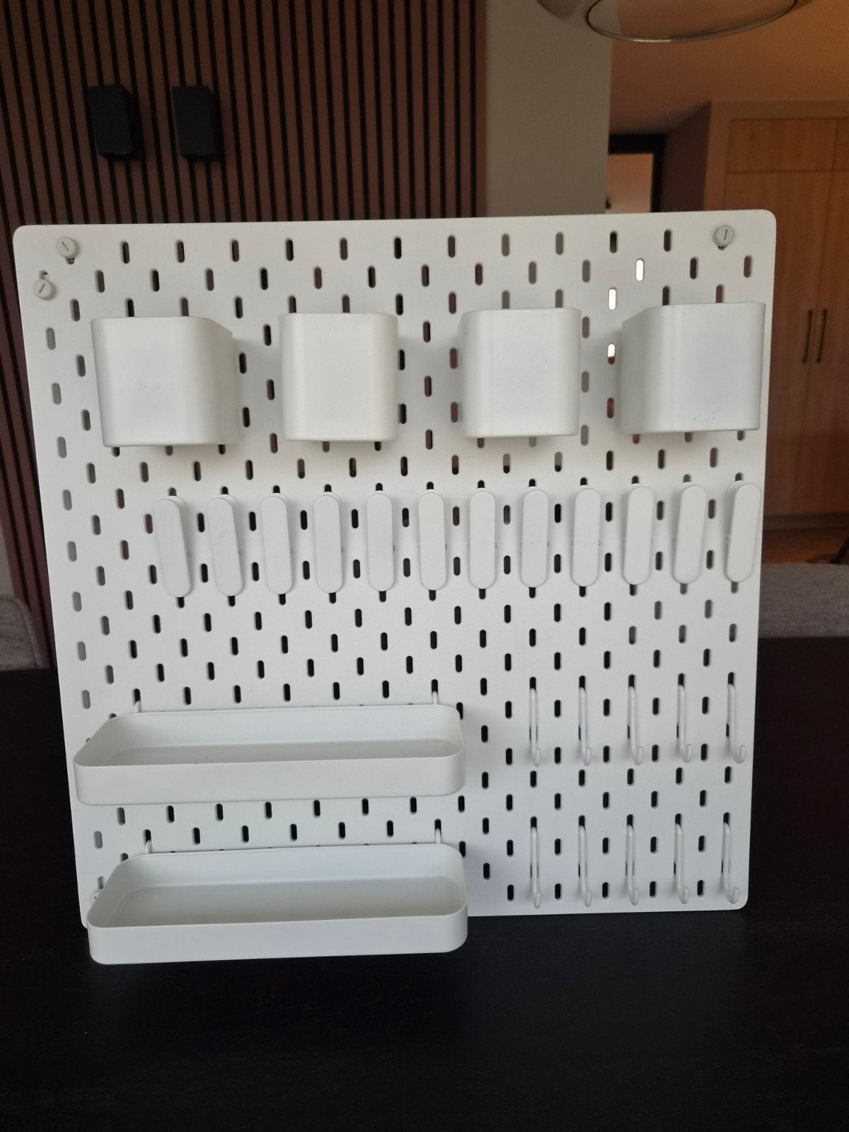 IKEA Skadis Pegboard met veel accessoires, Kunststof, Ophalen of Verzenden, Zo goed als nieuw, Modern