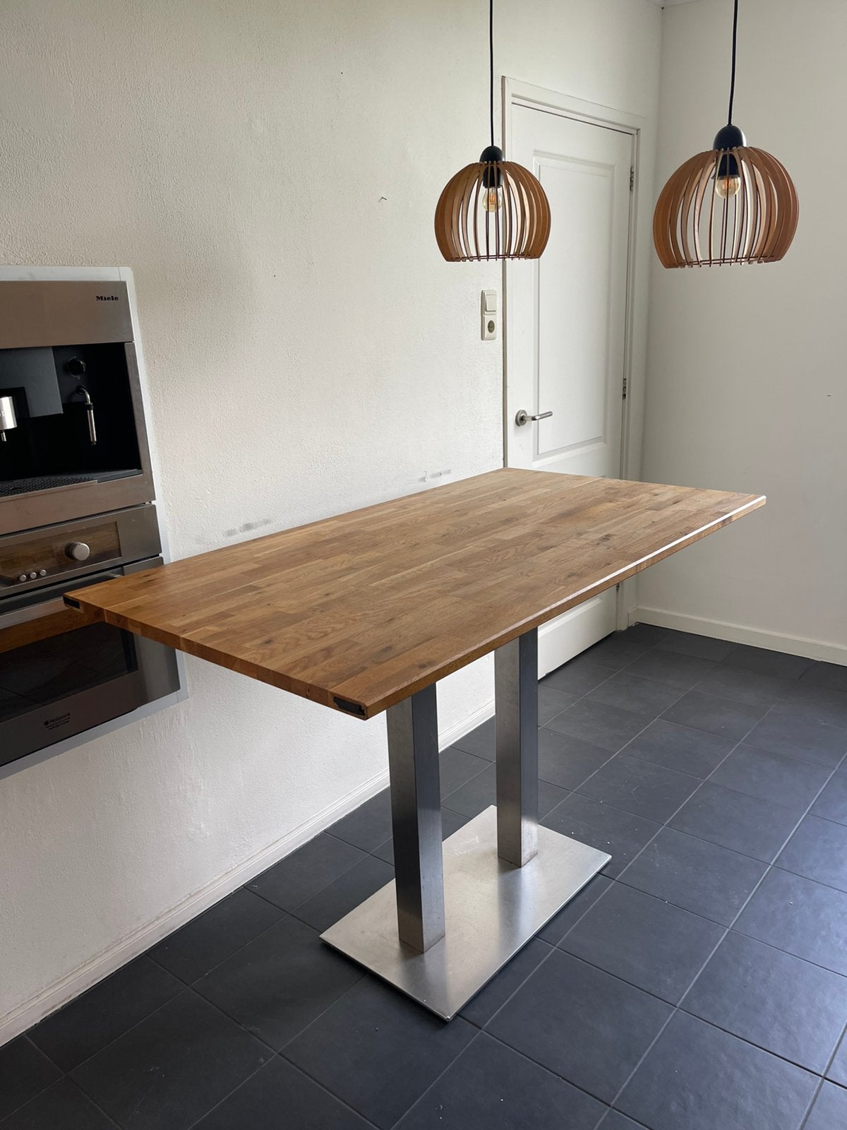 Houten bartafel, Huis en Inrichting, Ophalen, Gebruikt, 50 tot 100 cm, 100 tot 150 cm