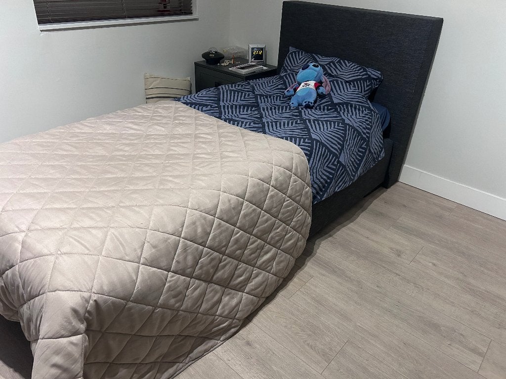 Gratis Beter Bed boxspring (90x200cm) + dekbed - Snel weg!, Ophalen, Gebruikt, 90 cm, Eenpersoons