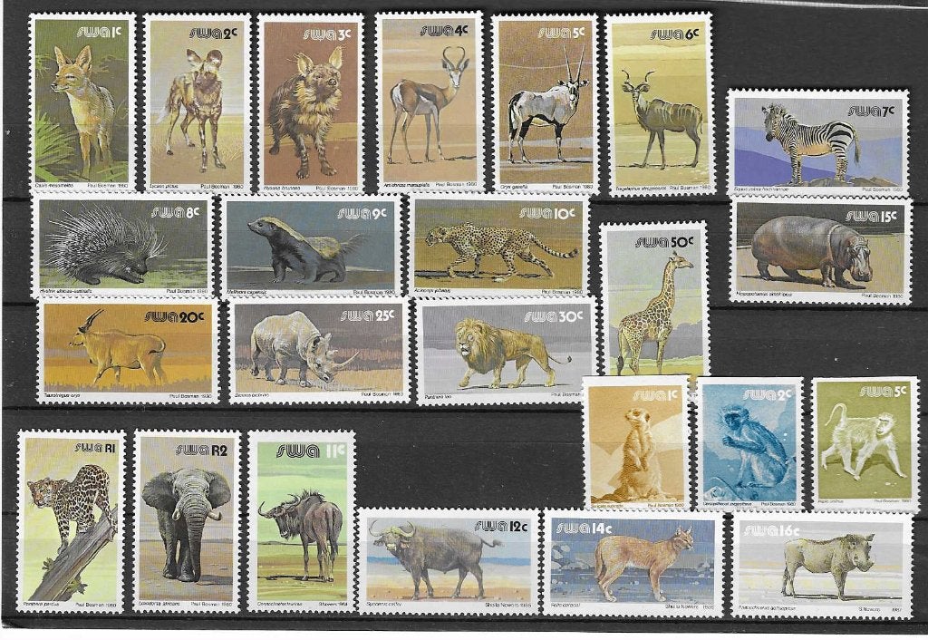 Zuidwest Afrika SWA dieren vaste serie incl. coil enz., Ophalen of Verzenden, Overige landen, Postfris