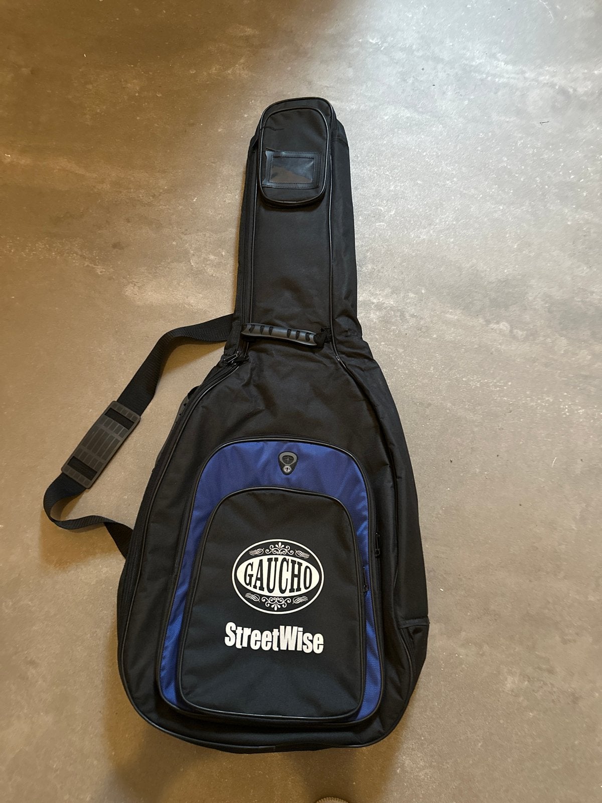 Gaucho StreetWise gitaartas - Zwart/Blauw, Ophalen, Zo goed als nieuw, Overige typen, Met koffer