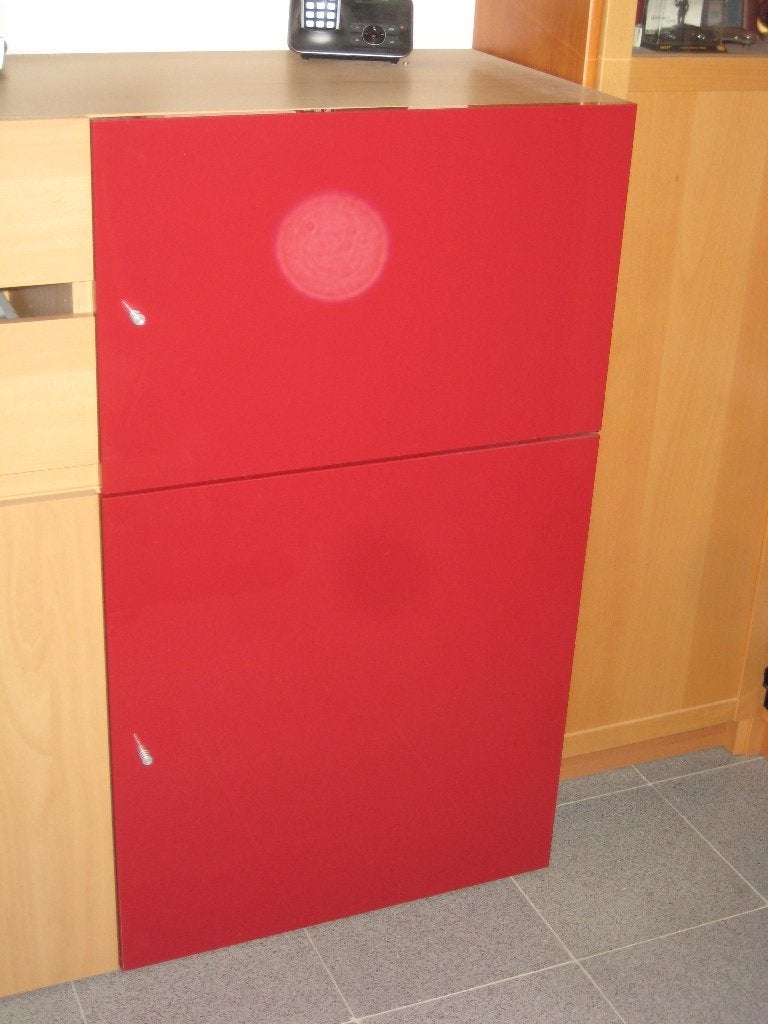 BESTA rode hoogglans KASTDEUREN 5 stuks, Ophalen, Zo goed als nieuw, Minder dan 150 cm, Minder dan 25 cm