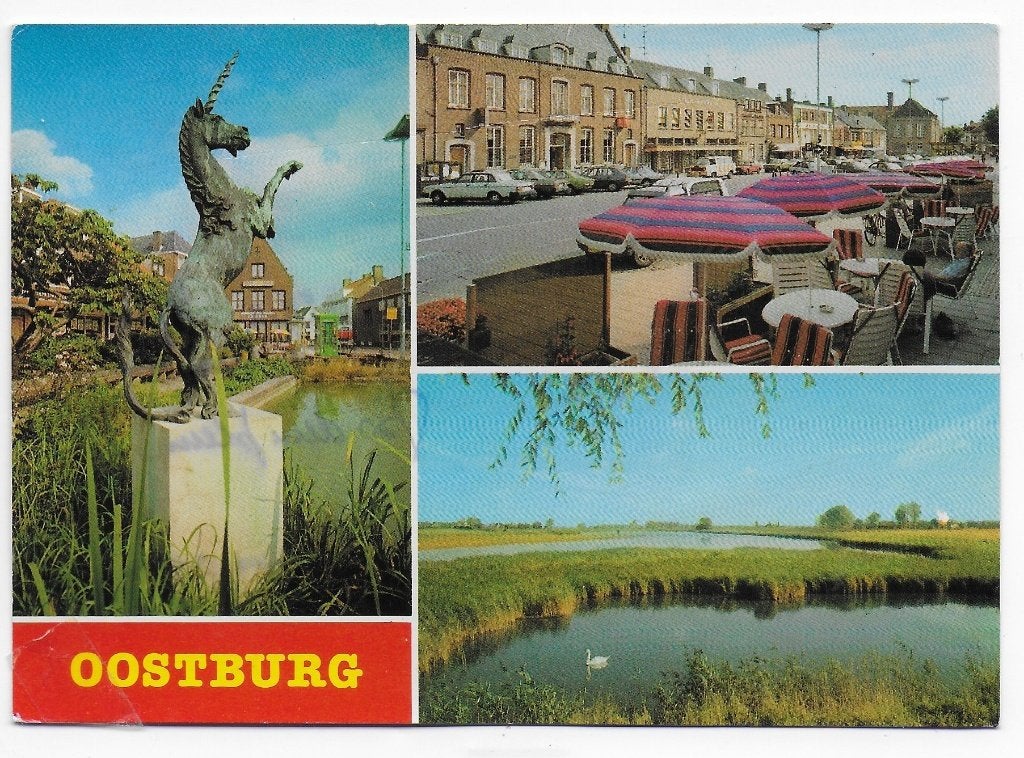 Oostburg gelopen ansichtkaart ( b5659), Ophalen of Verzenden, Voor 1920, Gelopen