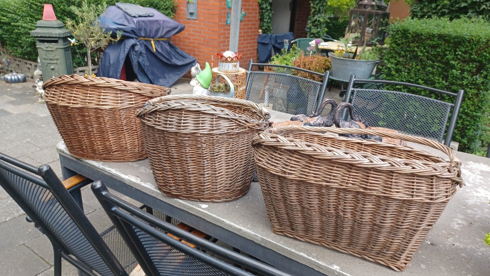 rieten fietsmanden, Fietsen en Brommers, Fietsaccessoires | Fietsmanden, Ophalen, Gebruikt