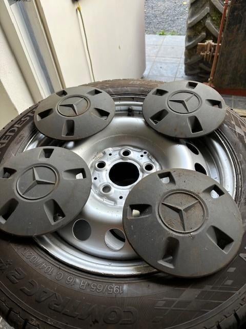 wieldop, vito, mercedes, wieldoppen, zwarte velgkap, Auto diversen, Ophalen, Zo goed als nieuw