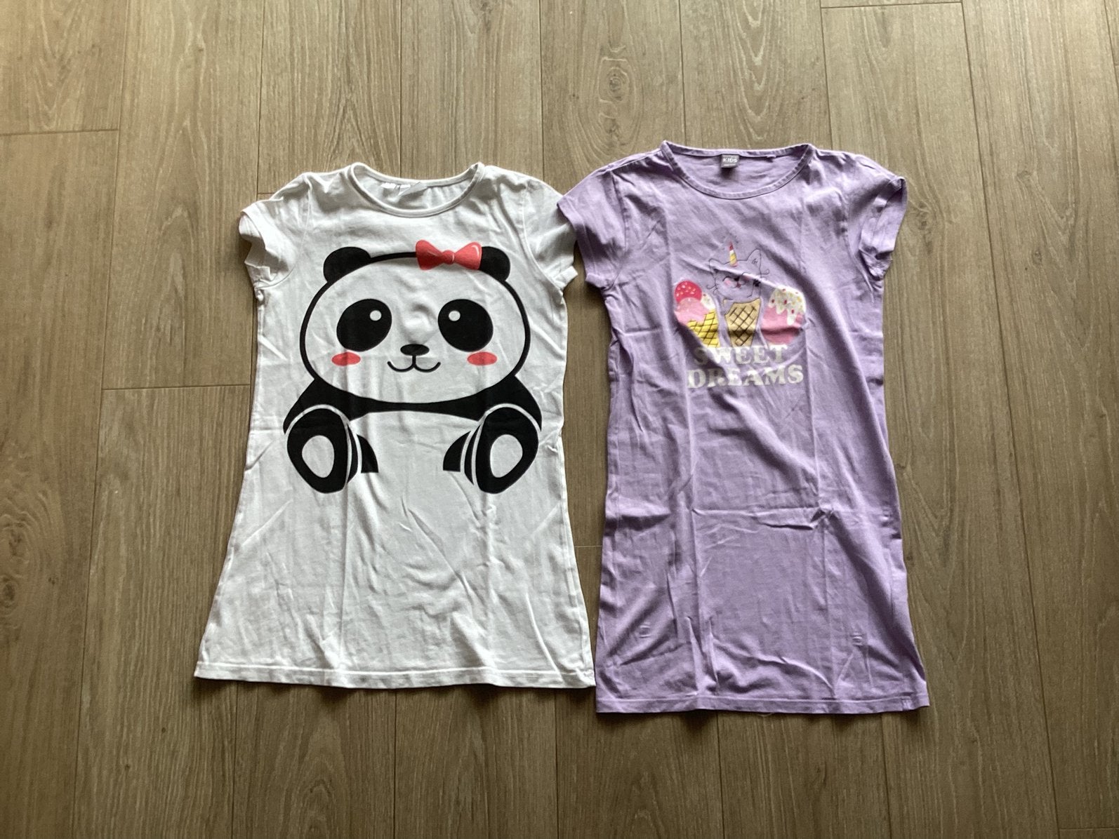 Pyjama jurken korte mouw 134-140 Bonprix en Wibra, Ophalen of Verzenden, Zo goed als nieuw