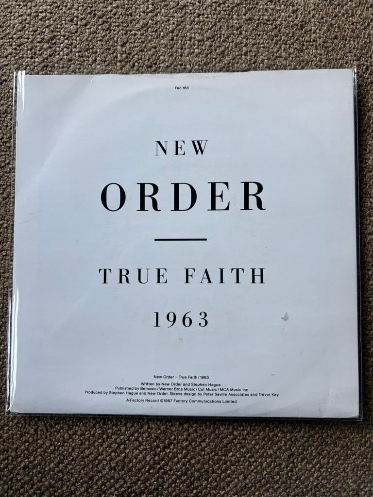 New Order - True Faith, Ophalen of Verzenden, Gebruikt, 7 inch, Pop