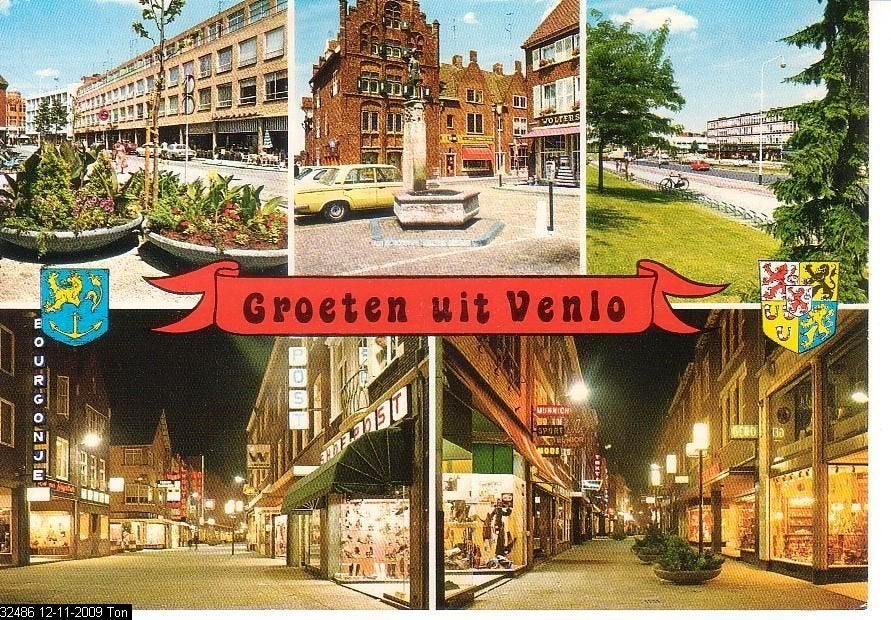 Ansichtkaart 	Venlo	5-luik, Verzamelen, Verzenden, 1960 tot 1980, Gelopen, Limburg