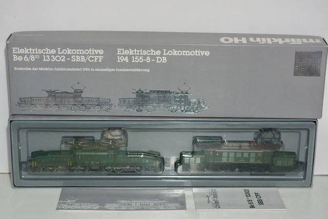 Märklin Krokodil Jubiläumspackung 3300 im Originalkarton, Hobby en Vrije tijd, Modeltreinen | H0, Wisselstroom, Locomotief, Ophalen of Verzenden