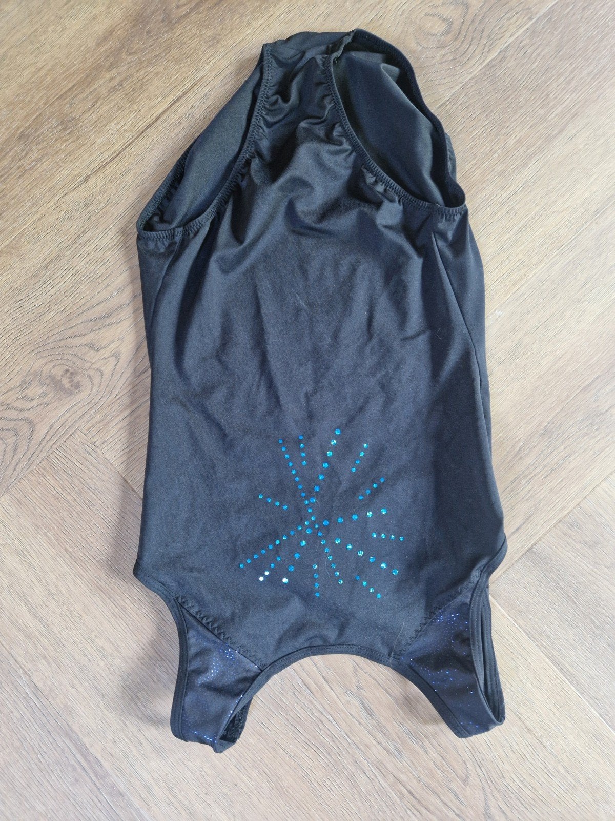 Zwart turnpakje met blauwe glitters, Zwart, Overige typen, Ophalen of Verzenden, Onbekend