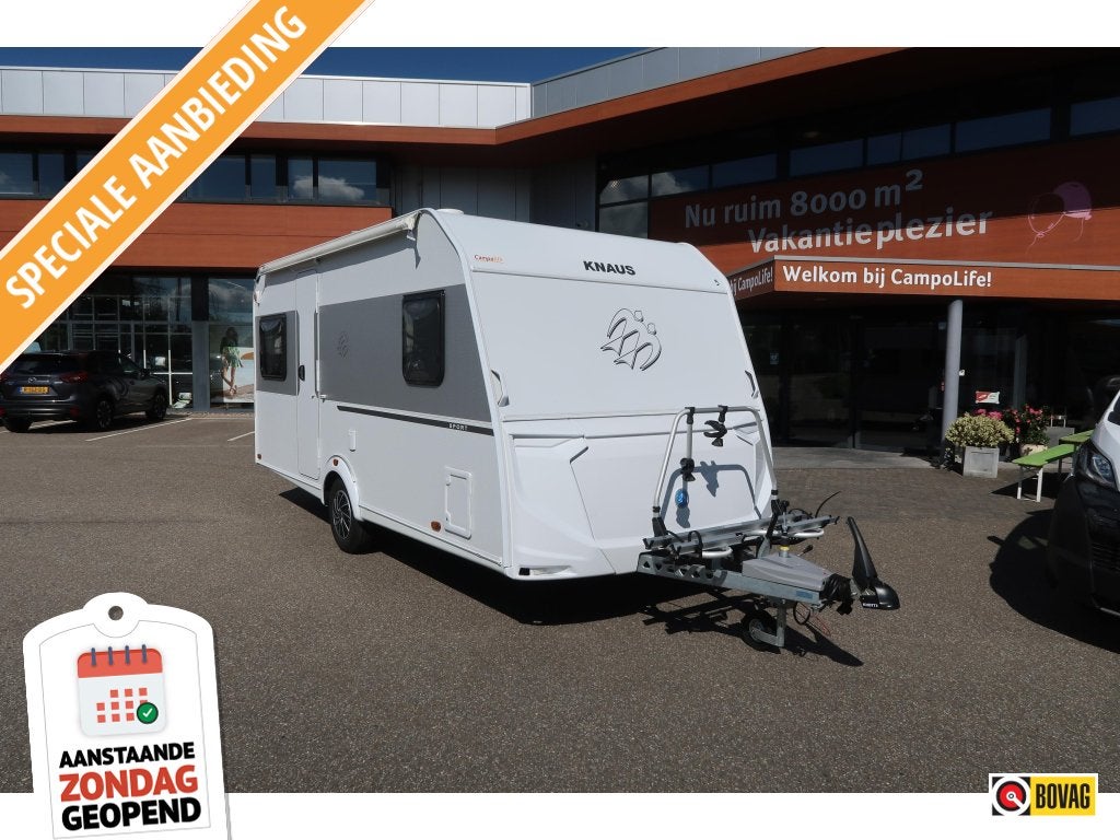 Knaus Sport 450 FU ZGAN !! MET VOORTENT, Rondzit, Schokbreker, Overige typen, 4 tot 5 meter