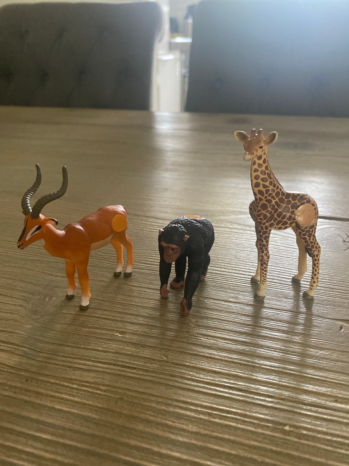 Ravensburger tiptoi dierenfiguren: Impala, chimpansee, giraf, Ophalen of Verzenden, Zo goed als nieuw