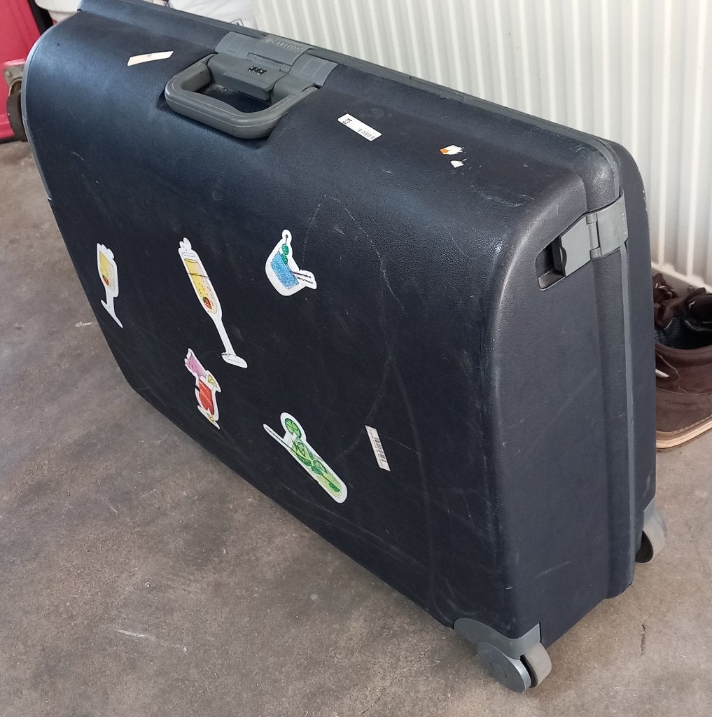 2 koffers, Wieltjes, Gebruikt, Hard kunststof, Ophalen of Verzenden