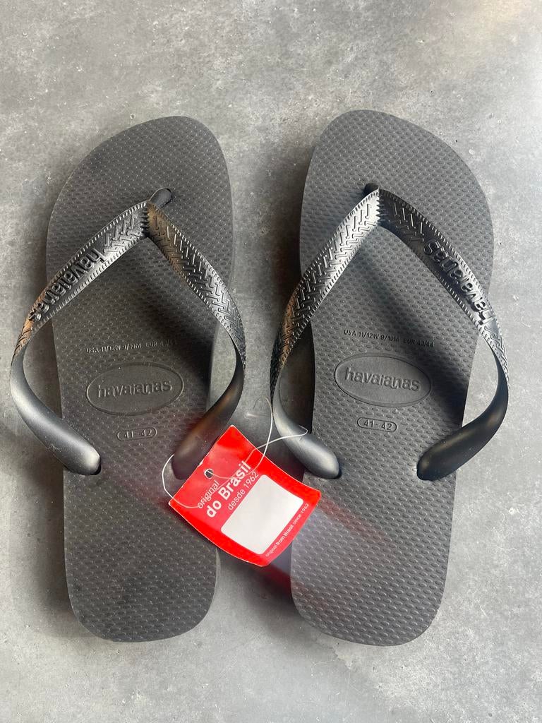 Nieuwe Havaianas slippers 41/42 Europese maat 43/44, Ophalen of Verzenden, Nieuw, Zwart