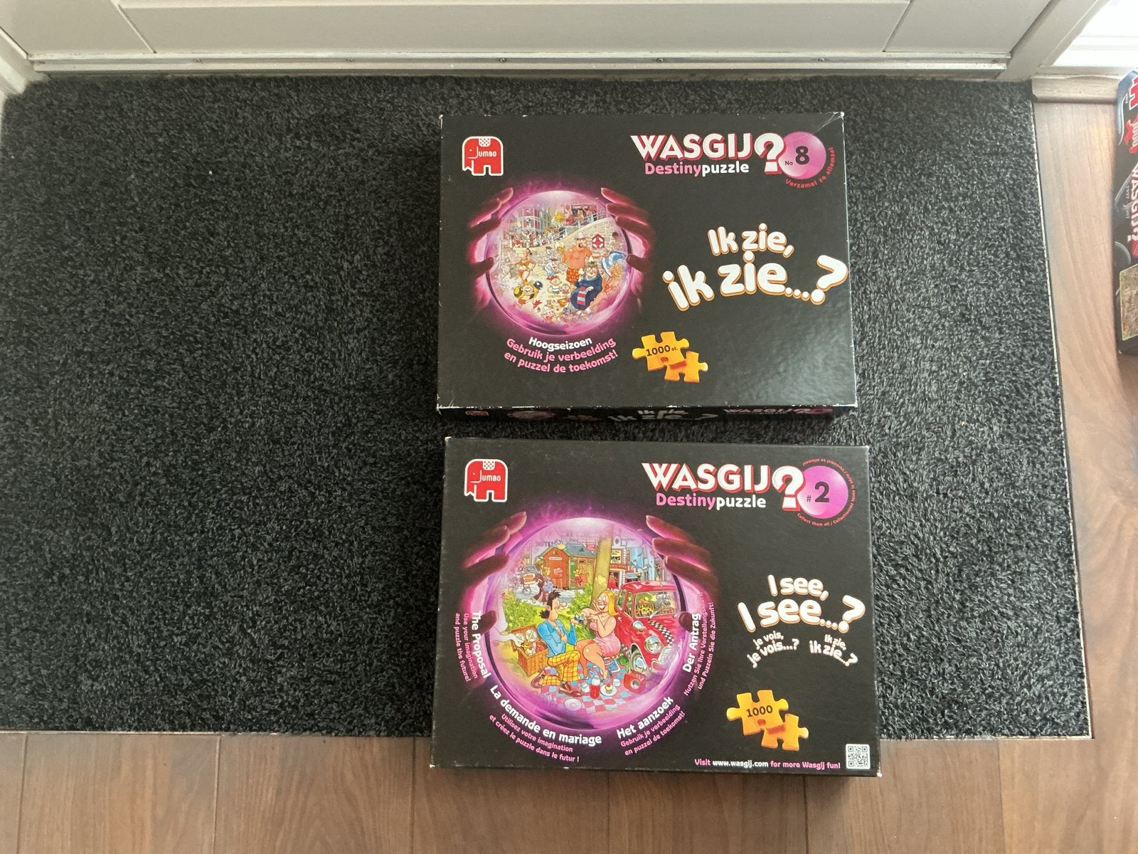 2 Wasgij Puzzels, Ophalen, 500 t/m 1500 stukjes, Gebruikt