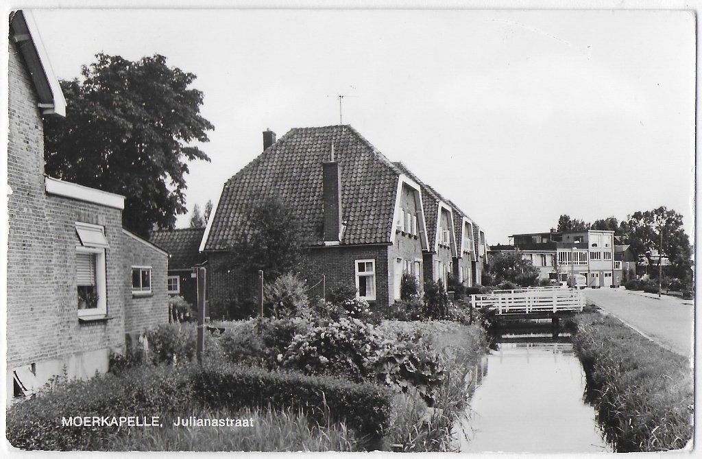 Moerkapelle Julianastraat Oude Ansichtkaart ( B3064 ), Ophalen of Verzenden, 1920 tot 1940, Gelopen