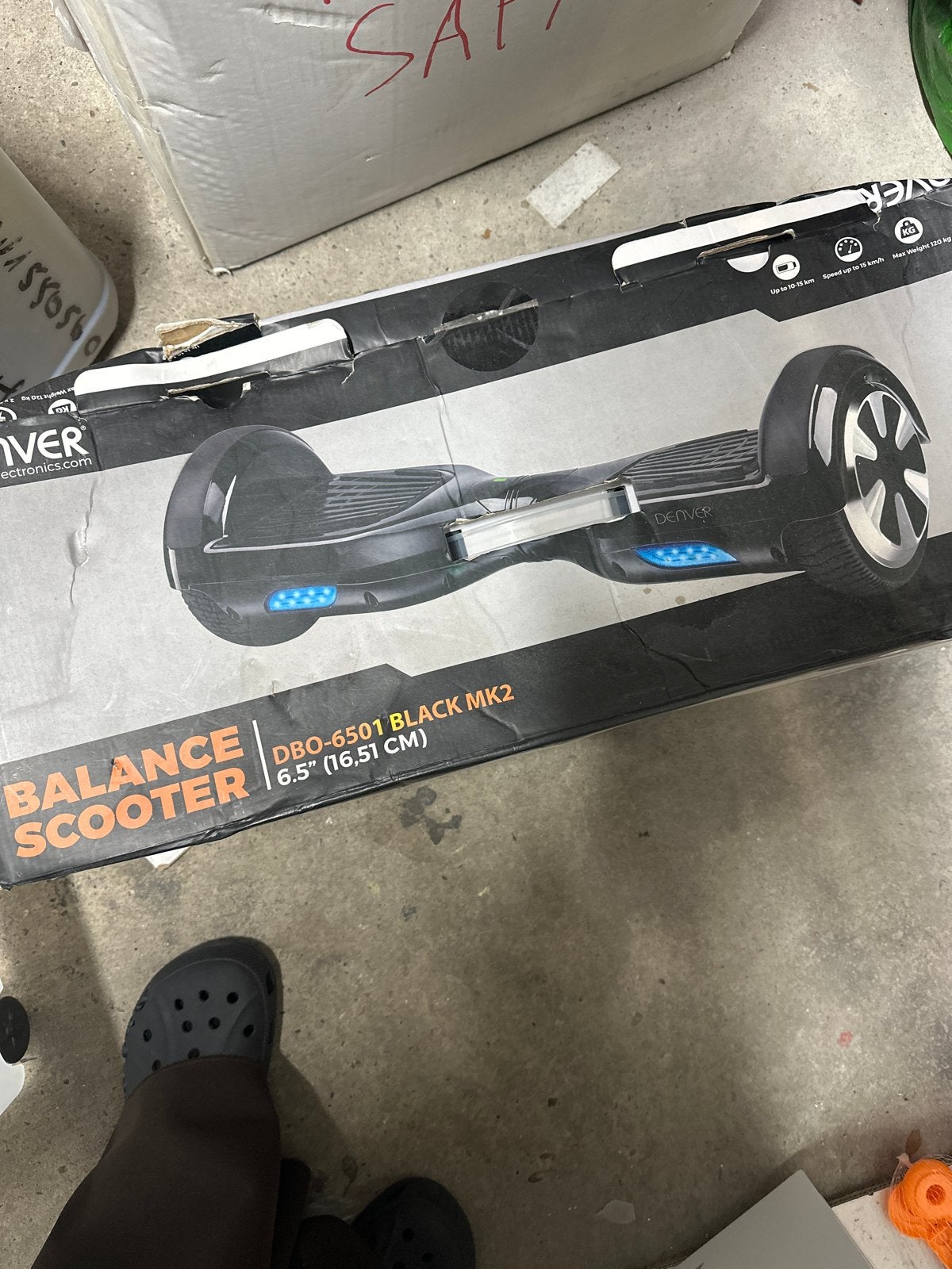 Denver Balance Scooter DBO-6501 Black MK2, Ophalen, Nieuw, Elektrische step (E-scooter)