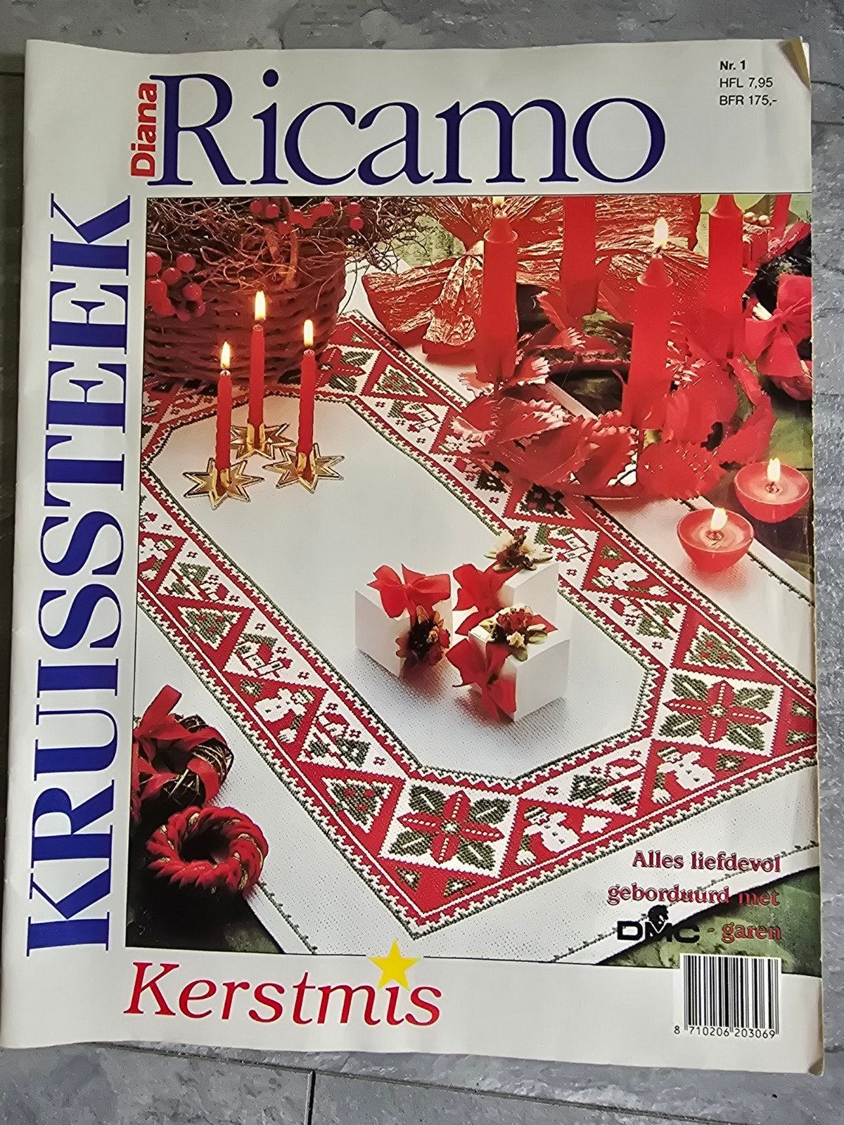 Diana Ricamo kruissteek Kerstmis, Ophalen of Verzenden, Zo goed als nieuw, Handborduren, Overige typen