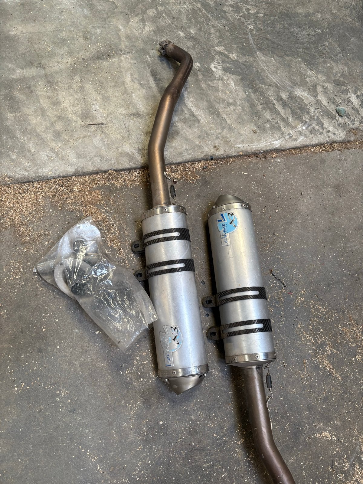 Uitlaatdempers Yamaha XT660R - Leovince X3, Ophalen of Verzenden, Gebruikt