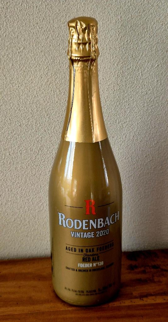 volle 75 cl fles Rodenbach vintage 2020 bier Belgie NR 138, Verzamelen, Ophalen of Verzenden, Zo goed als nieuw, Flesje(s), Overige merken