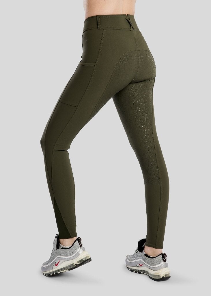 Montar Megan Highwaist with Phonepockets Olive, 42 en 44, Dressuur, Nieuw, Dames, Montar
