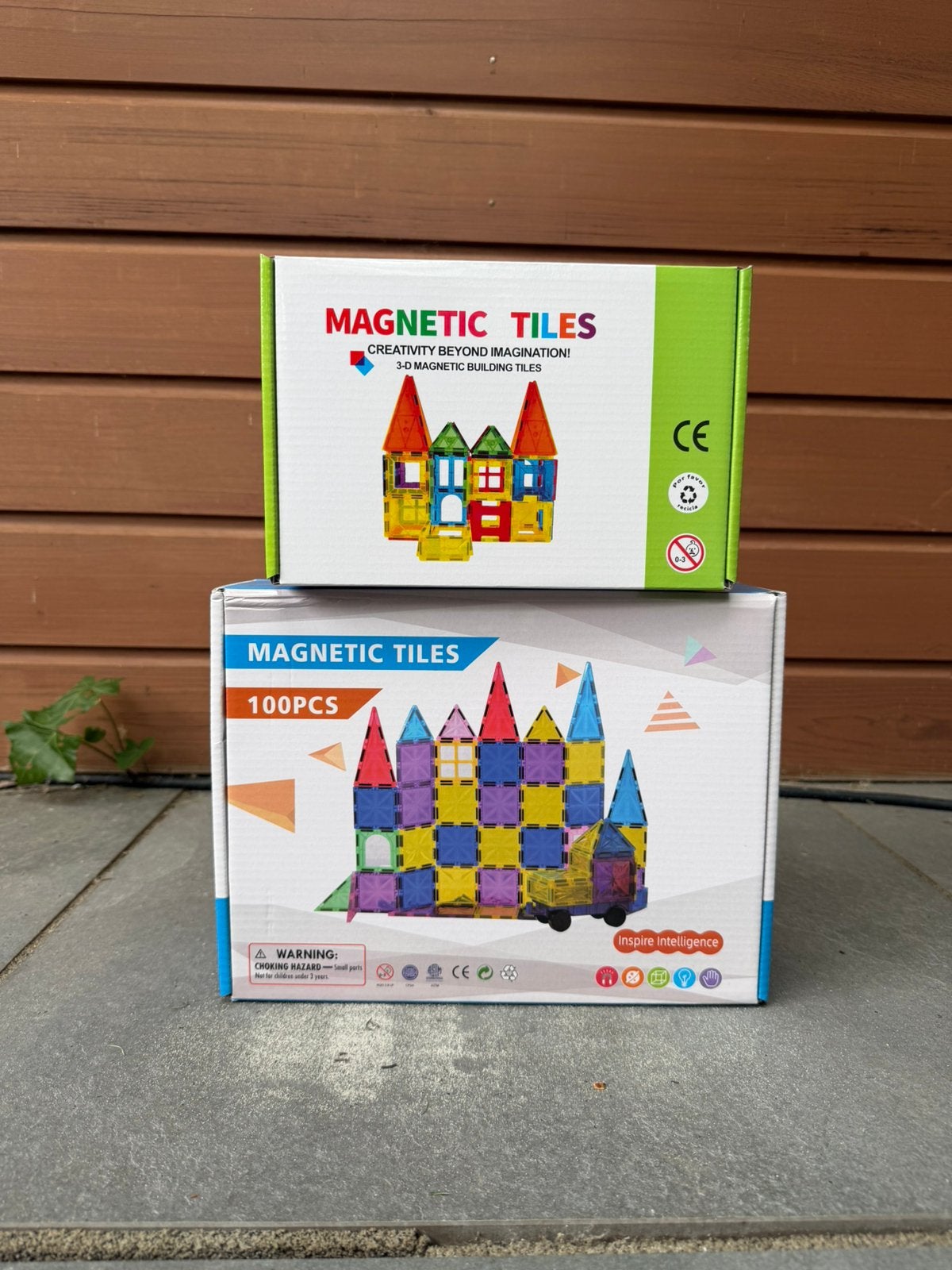 Magnetic tiles XL set 188 stuks incl 3 auto’s - Nieuw, Ophalen of Verzenden, Nieuw, Bouwen