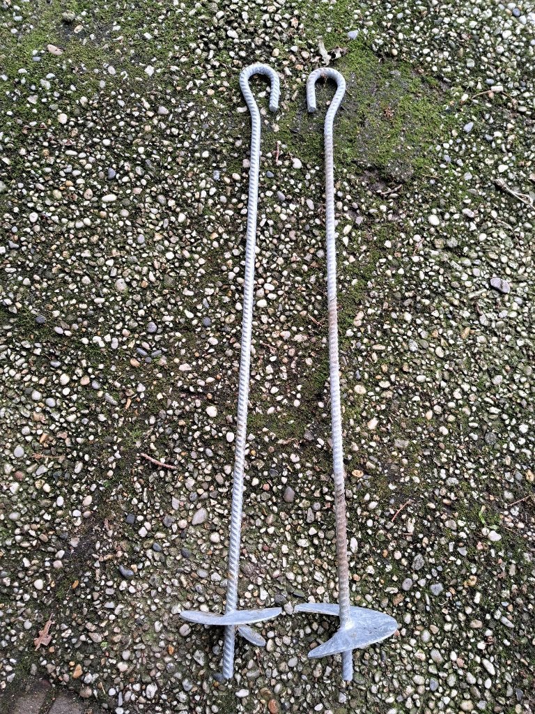 grondankers, indraaiankers, 28 stuks, 85 cm lang, Ophalen, Nieuw, Minder dan 180 cm, Palen