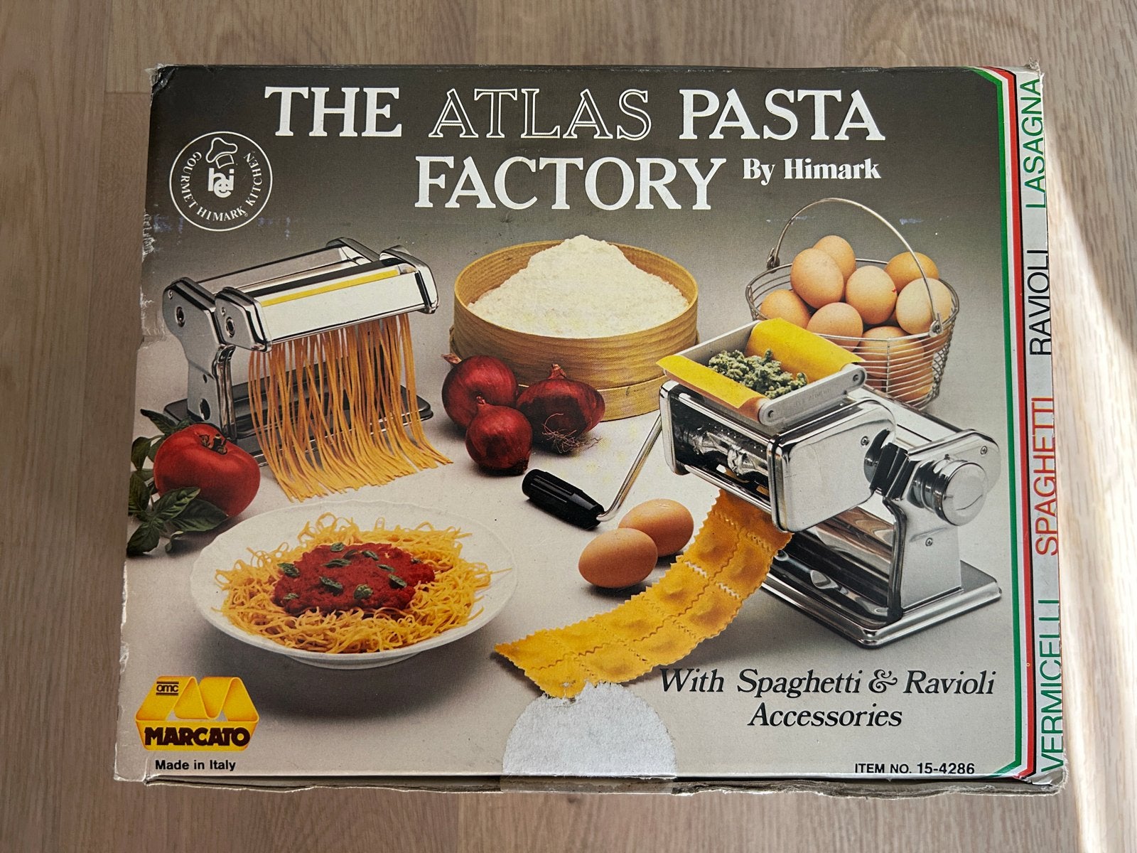 Marcato Atlas Pasta Factory pastamachine met accessoires, Gebruikt, Zilver, Ophalen of Verzenden, Metaal