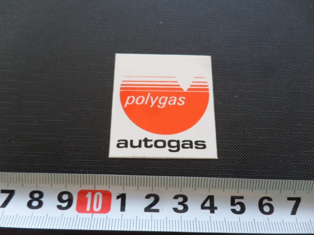 sticker klein logo POLYGAS autogas, Ophalen, Zo goed als nieuw